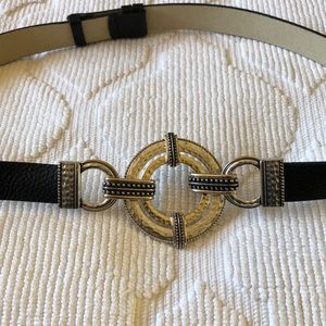 Black leather, adjustable belt from Chico’s